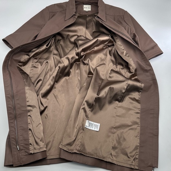 Elegant Brown Leather Women's Dress - Picture 11 of 14